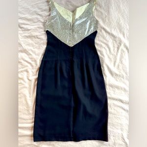 Vintage black & silver cocktail dress